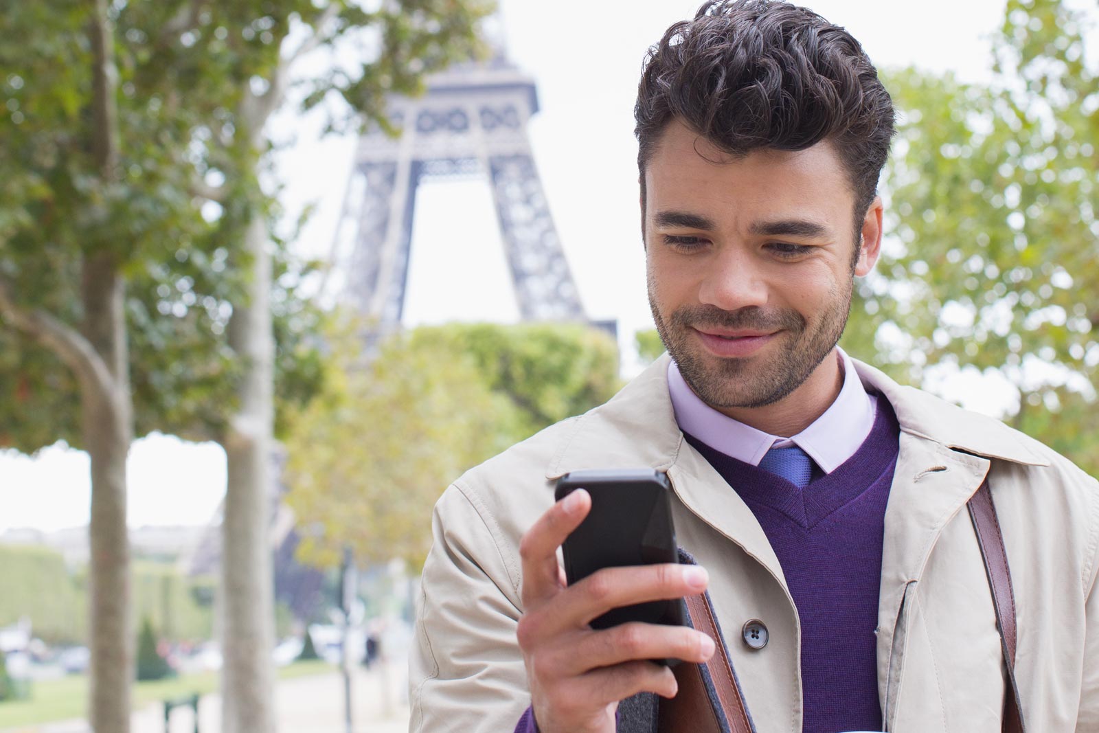 Relaxed businessman on the streets of a European capital