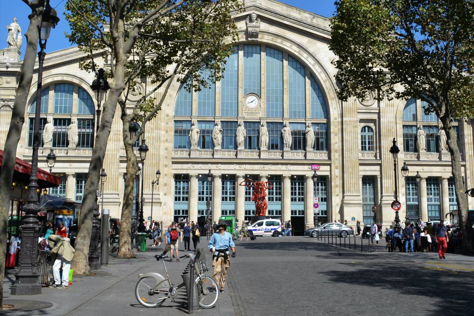 Estação de comboios Gare du Nord Paris, vista exterior